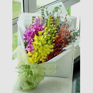 Mixed orchids bouquet