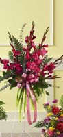 Pink Gladiolus Standing Spray Sympathy