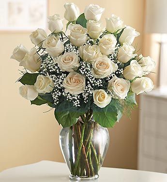  Premium Long Stem White Roses