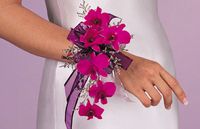 Purple Dendrobium  Wristlet