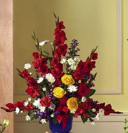 Red Gladiolus Arrangement
