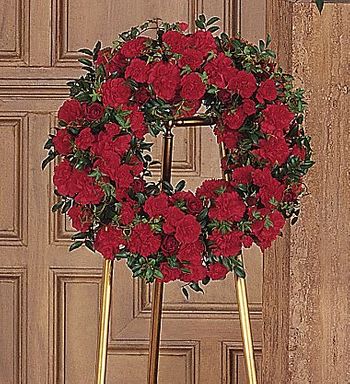 Red Regards Wreath