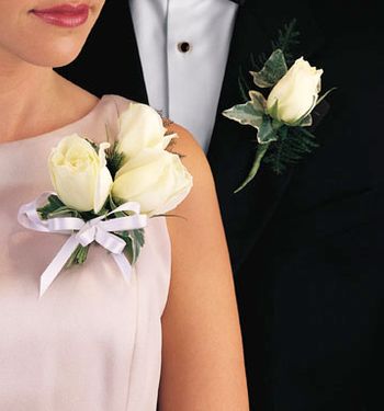 Rose Corsage and Boutonniere