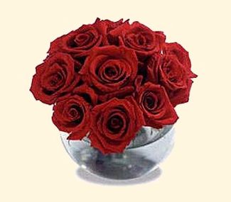 Roses in Bubble Bowl 