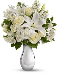 Shimmering White Bouquet Flowers