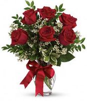 Thoughts of You Bouquet with Red Roses 