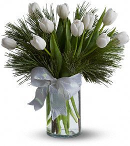 Tulips and Pine Flowers 