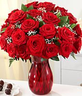Two Dozen Long Stemmed Red Roses