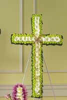 White and Green Cross Sympathy