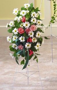 White and Pink Standing Spray