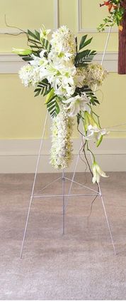 White Lily Cross Sympathy