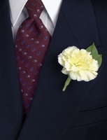 Yellow Carnation Rose Boutonniere