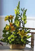 Yellow Flower Dish Rectangular