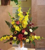 Yellow Gladiolus Basket