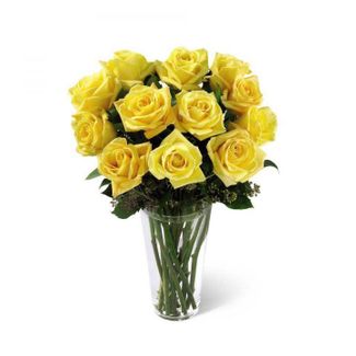Yellow Rose Bouquet with baby breath