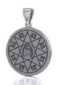 Horseshoe with Lucky Number Pendant
