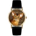 Abyssinian Cat Print Watch in Gold Classic P 0120033 Abyssinian Cat Print Watch in Gold Classic P 0120033