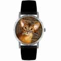 Abyssinian Cat Print Watch in Silver Classic R 0120033 Abyssinian Cat Print Watch in Silver Classic R 0120033
