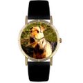 Airedale Terrier Print Watch in Gold Classic P 0130079 Airedale Terrier Print Watch in Gold Classic P 0130079
