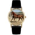 American Saddlebred Horse Print Watch in Gold Classic P 0110024 American Saddlebred Horse Print Watch in Gold Classic P 0110024
