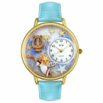 Angel with Harp Watch in Gold or Silver Unisex G 0710004