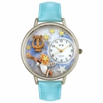 Angel with Harp Watch in Silver Unisex U 0710004