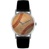Baseball Lover Print Watch Classic Silver Style R 0840001