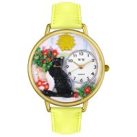 Basking Cat Watch in Gold or Silver Unisex G 0120010