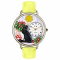 Basking Cat Watch in Silver Unisex U 0120010 Basking Cat Watch in Silver Unisex U 0120010