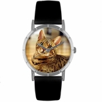 Bengal Cat Print Watch in Silver Classic R 0120043 Bengal Cat Print Watch in Silver Classic R 0120043