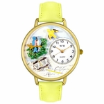 Bird Watching Watch in Gold or Silver Unisex G 0150014 Bird Watching Watch in Gold or Silver Unisex G 0150014