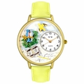 Bird Watching Watch in Gold or Silver Unisex G 0150014 Bird Watching Watch in Gold or Silver Unisex G 0150014