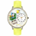 Bird Watching Watch in Silver Unisex U 0150014 Bird Watching Watch in Silver Unisex U 0150014