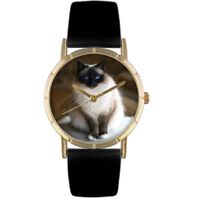 Birman Cat Print Watch in Gold Classic P 0120027