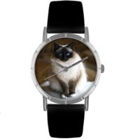 Birman Cat Print Watch in Silver Classic R 0120027
