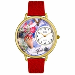 Birthstone Jewelry April Birthstone Watch in Gold or Silver Unisex G 0910004 Birthstone Jewelry April Birthstone Watch in Gold or Silver Unisex G 0910004