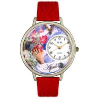 Birthstone Jewelry April Birthstone Watch in Silver Unisex U 0910004