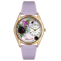 Birthstone Jewelry February Birthstone Watch Classic Gold Style C 0910002