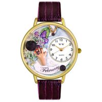 Birthstone Jewelry February Birthstone Watch in Gold or Silver Unisex G 0910002