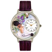 Birthstone Jewelry February Birthstone Watch in Silver Unisex U 0910002