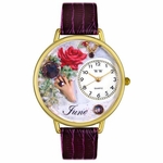 Birthstone Jewelry June Birthstone Watch in Gold or Silver Unisex G 0910006 Birthstone Jewelry June Birthstone Watch in Gold or Silver Unisex G 0910006