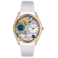 Birthstone Jewelry March Birthstone Watch Classic Gold Style C 0910003