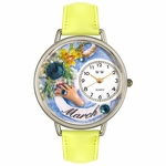 Birthstone Jewelry March Birthstone Watch in Silver Unisex U 0910003 Birthstone Jewelry March Birthstone Watch in Silver Unisex U 0910003