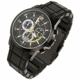 Black Chronograph Watch Swiss Made