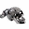 Black Crystal Skull Pendant Necklace Black Crystal Skull Pendant Necklace