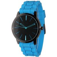 Black Dial Blue Silicone Band Watch