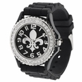Black/Silver Fleur De Lis Watch Black/Silver Fleur De Lis Watch