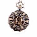 Bronze Rose Pattern Pocket Watch PW16