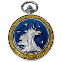 Celtic Pocket Watch Blue Unicorn PW73