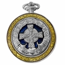 Celtic Pocket Watch Silver Cross PW75 